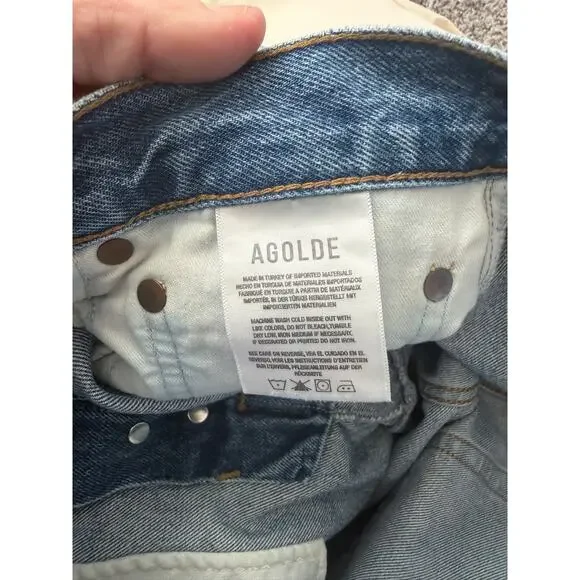 AGOLDE parker denim shorts women's size 28